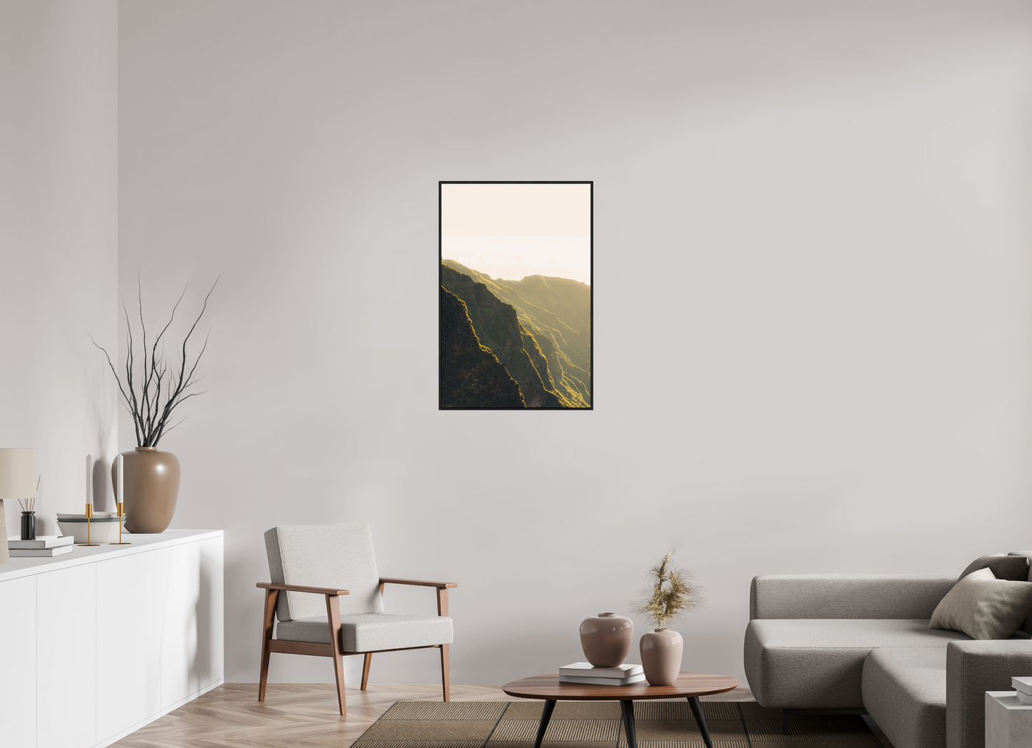 60 x 90 cm, Wooden Frame Black Oak Acrylic Glass Verada da Ilha