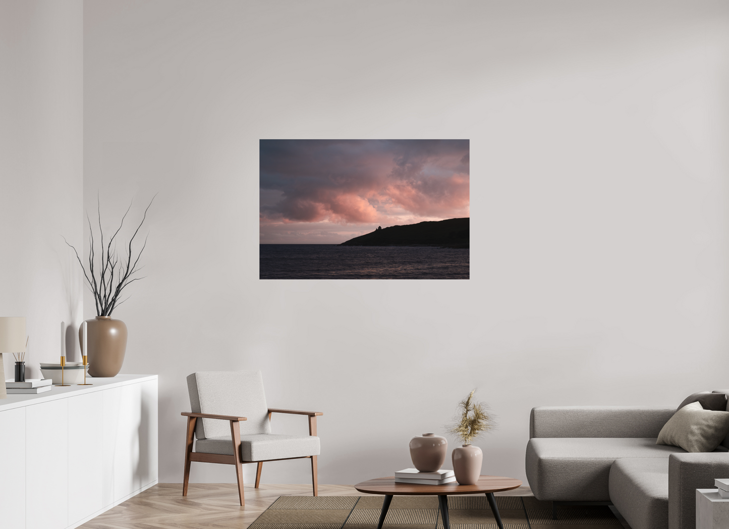 120 x 80 cm, Direct Printing On Aluminum Dibond Primelin au crépuscule