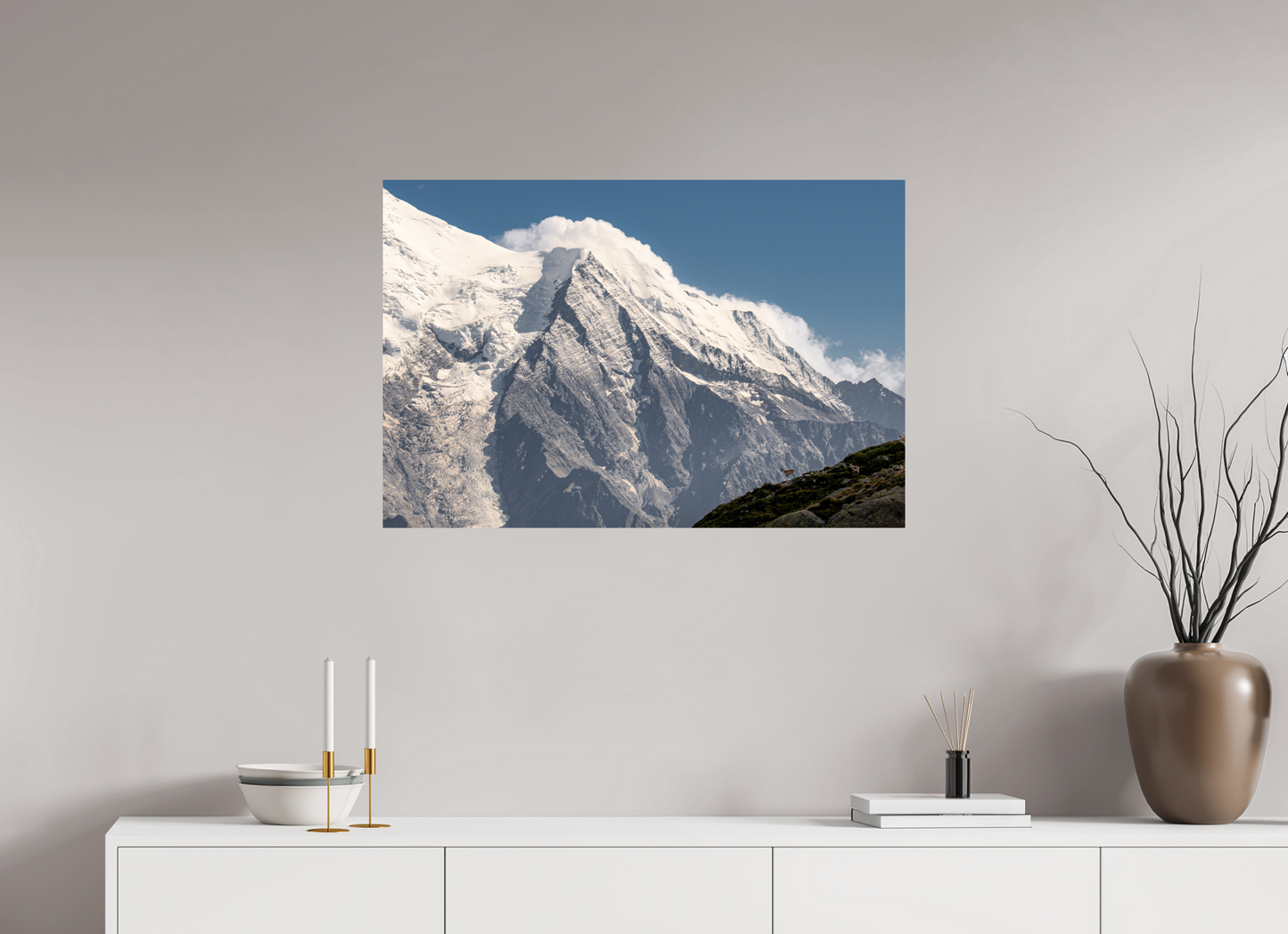 90 x 60 cm, Photo Print On Fuji Crystal DP II Vue sur Bionnassay