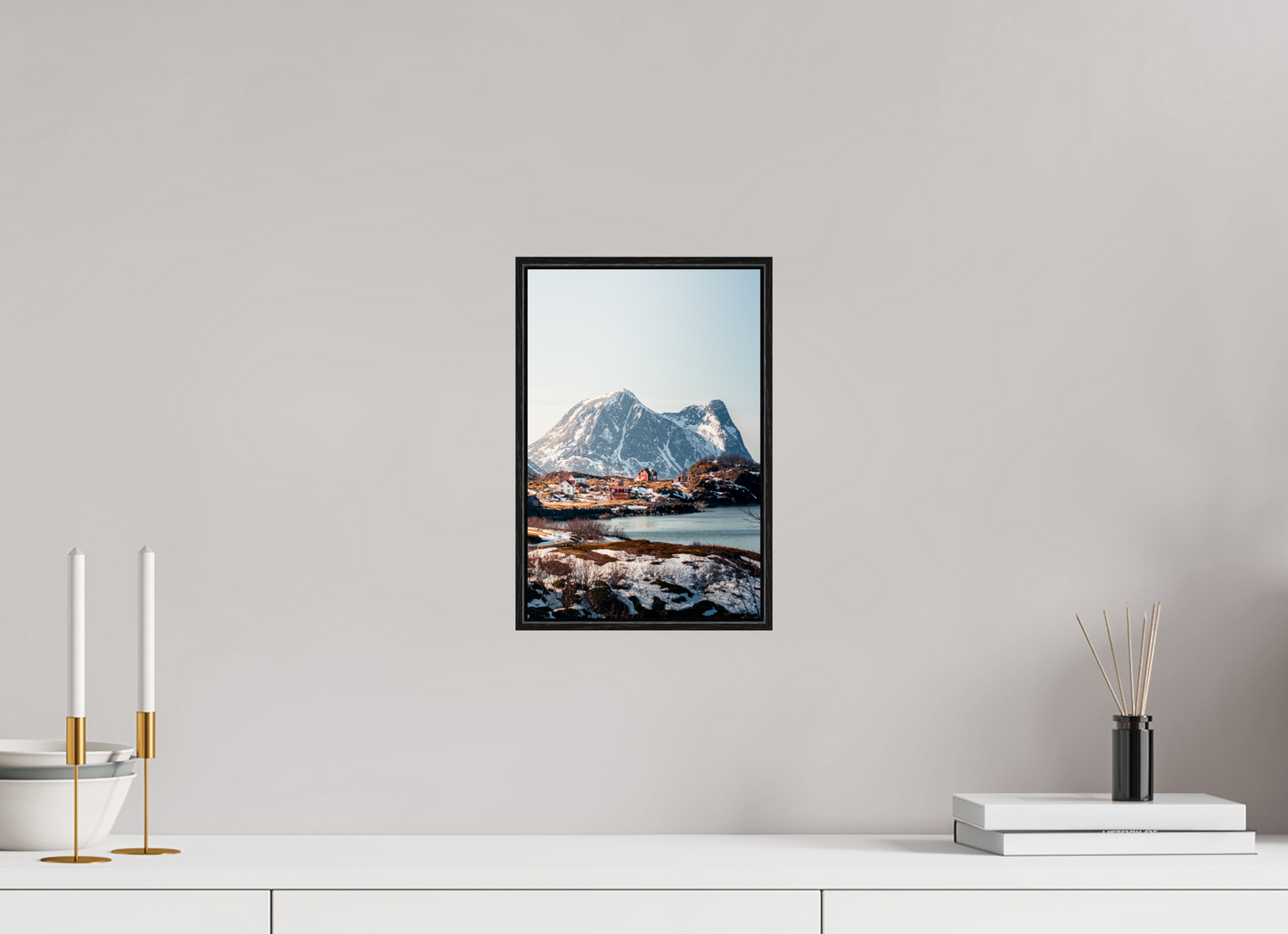 20 x 30 cm, Wooden Frame Black Oak Acrylic Glass Senja III