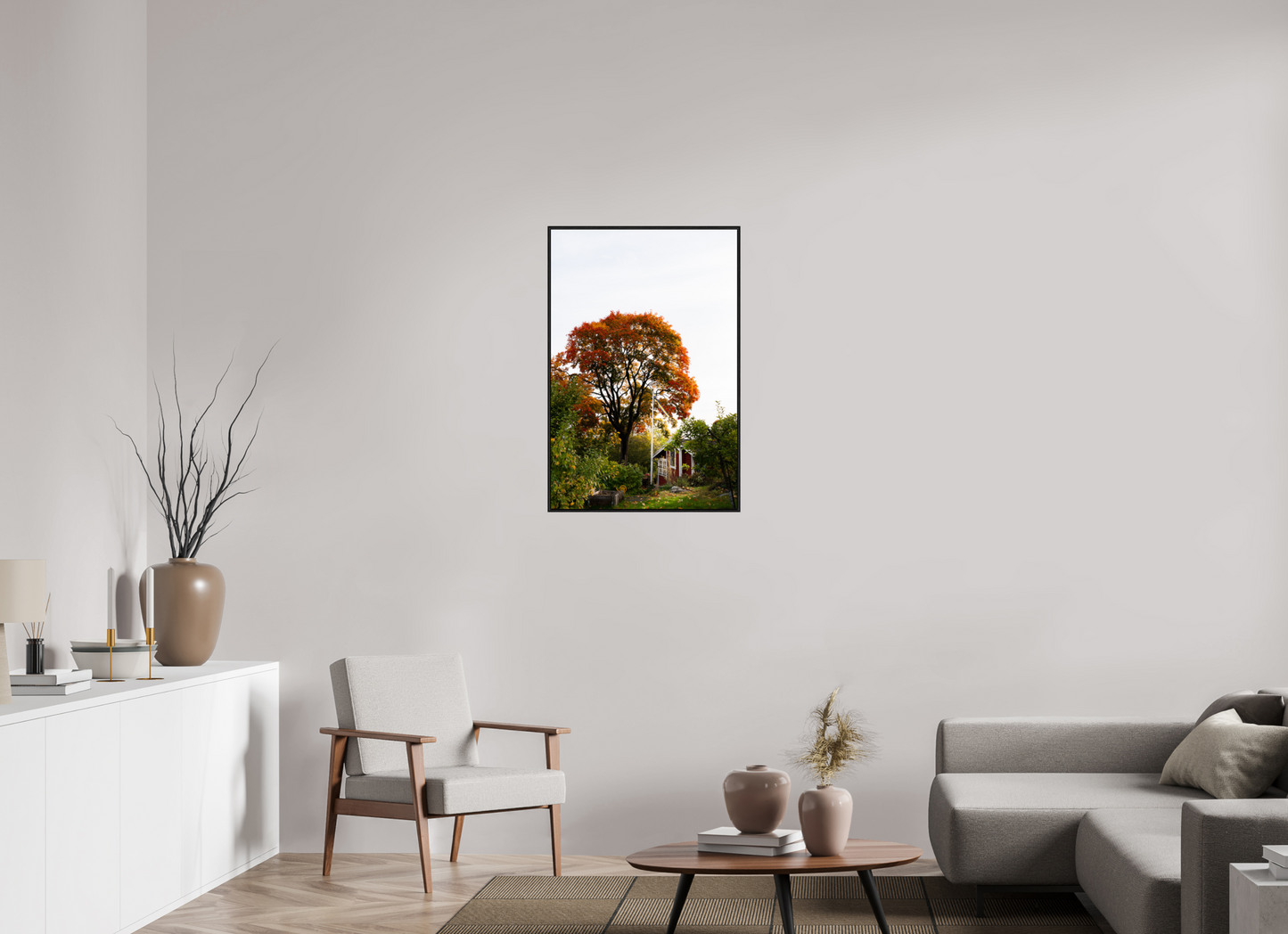 60 x 90 cm, Wooden Frame Black Oak Acrylic Glass Tantolunden Parc III