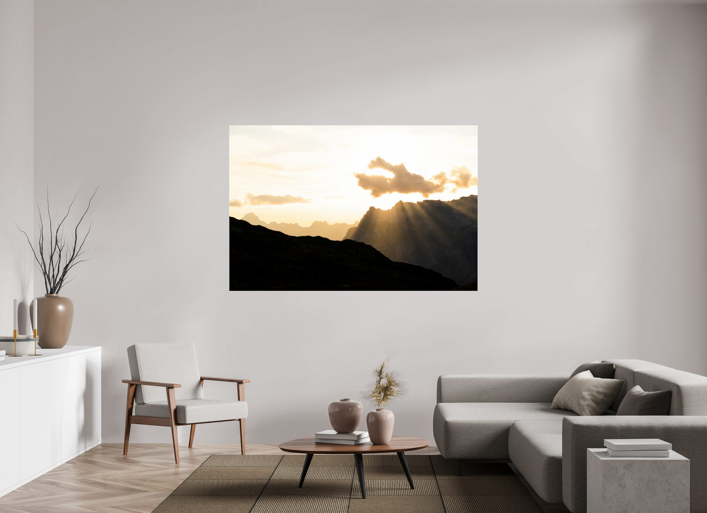 180 x 120 cm, Photo Print Under Acrylic Glass L'aiguille de Platé I