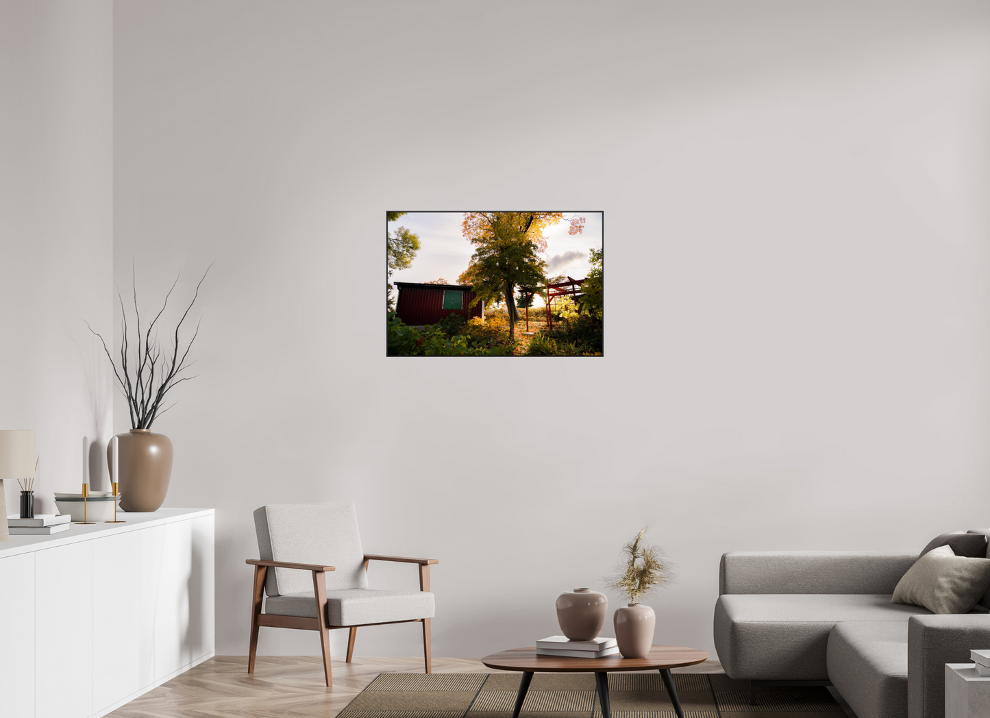 90 x 60 cm, Frame Aluminum Black Acrylic Glass Tantolunden parc II