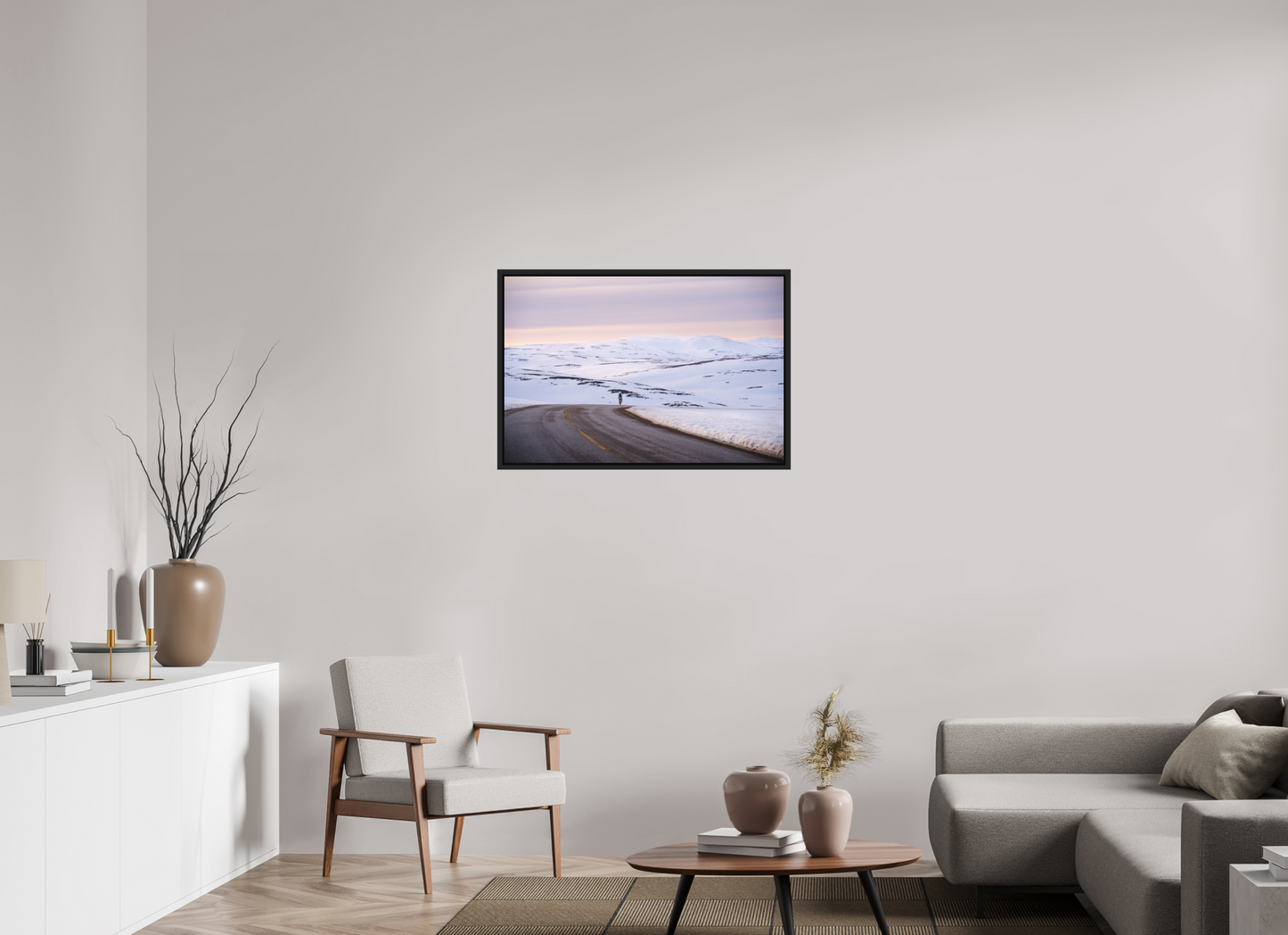 90 x 60 cm, Caisse Américaine Noir Mat Sur le chemin du retour 2