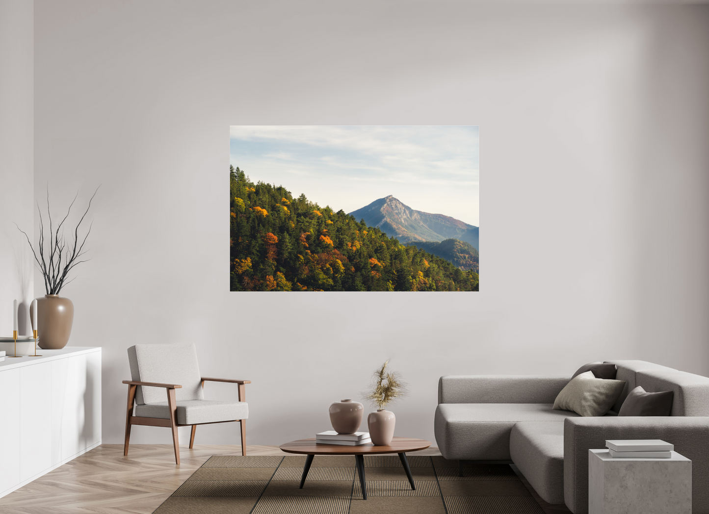180 x 120 cm, Photo Print Under Acrylic Glass Le Diois en Automne