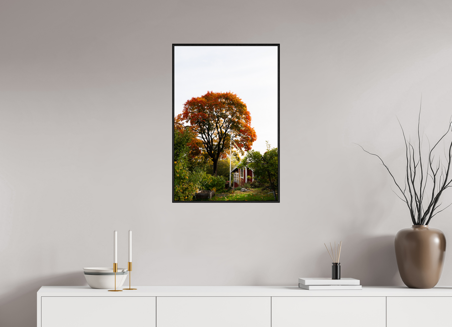 50 x 75 cm, Wooden Frame Black Oak Acrylic Glass Tantolunden Parc III