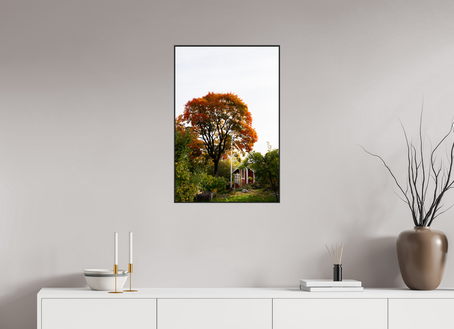 50 x 75 cm, Frame Aluminum Black Acrylic Glass Tantolunden Parc III