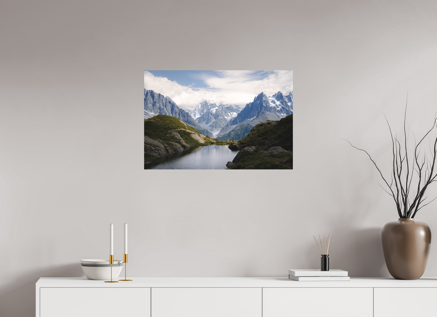 75 x 50 cm, Direct Printing On Aluminum Dibond Mer de Glace