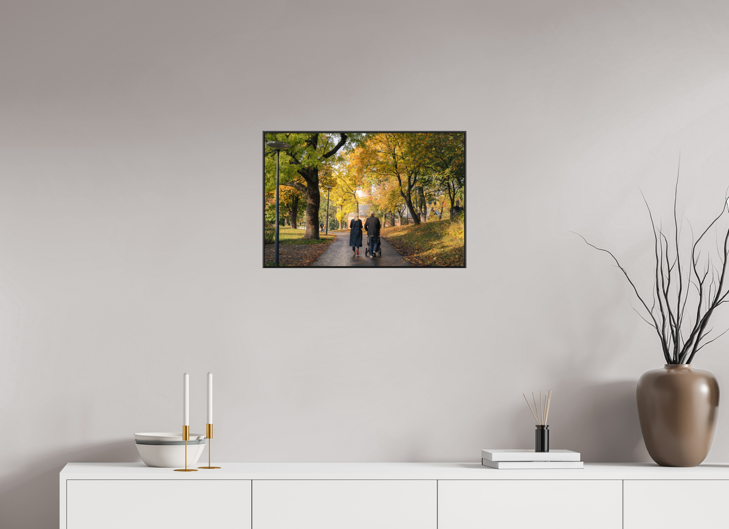 60 x 40 cm, Frame Aluminum Black Acrylic Glass Stockholm couple