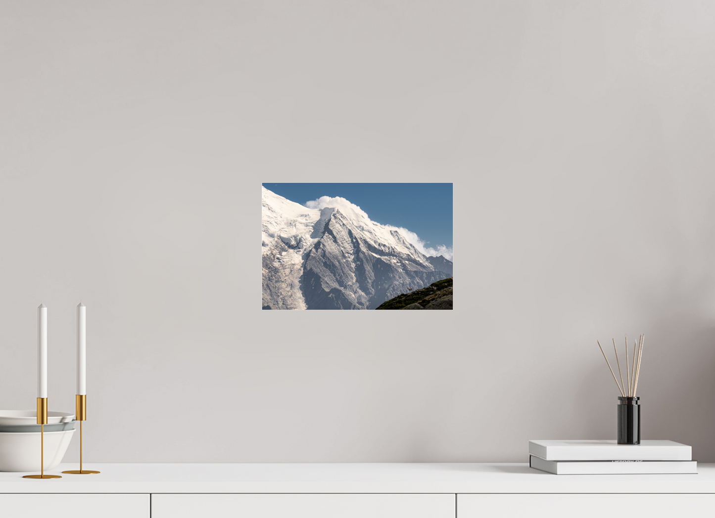30 x 20 cm, Photo Print Under Acrylic Glass Vue sur Bionnassay
