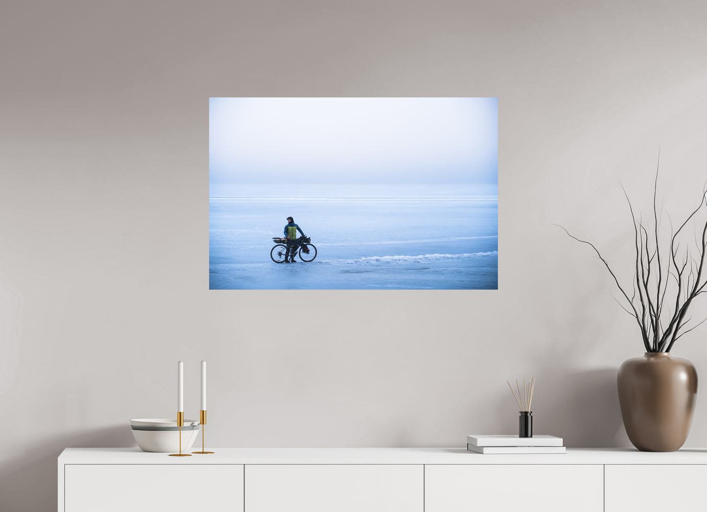90 x 60 cm, Direct Printing On Aluminum Dibond Une page blanche