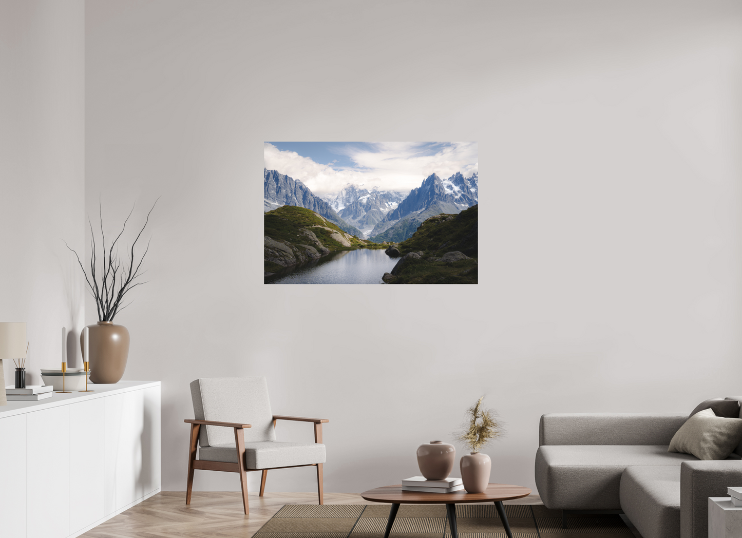 120 x 80 cm, Direct Printing On Aluminum Dibond Mer de Glace