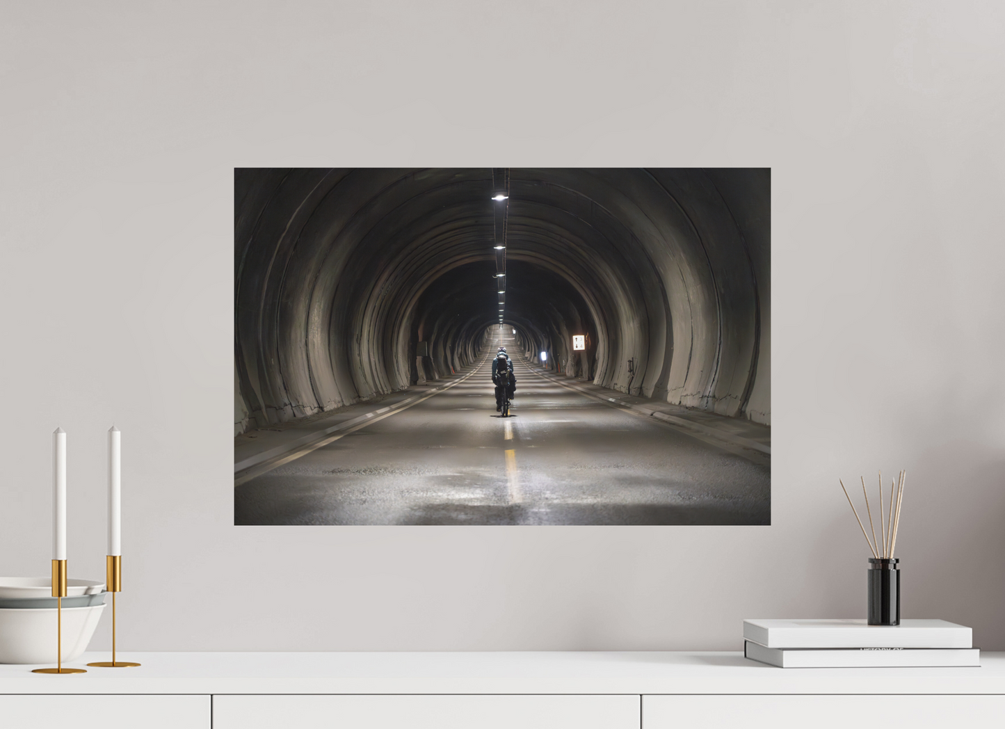 60 x 40 cm, Direct Printing On Aluminum Dibond Nordkapptunnelen