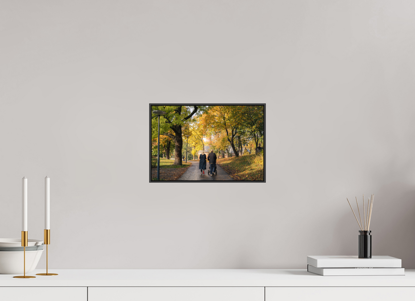 30 x 20 cm, Frame Aluminum Black Acrylic Glass Stockholm couple
