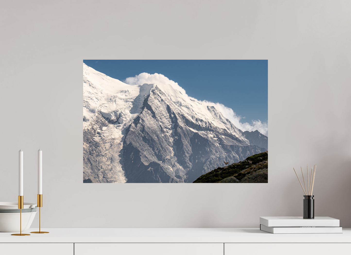 60 x 40 cm, Photo Print On Fuji Crystal DP II Vue sur Bionnassay