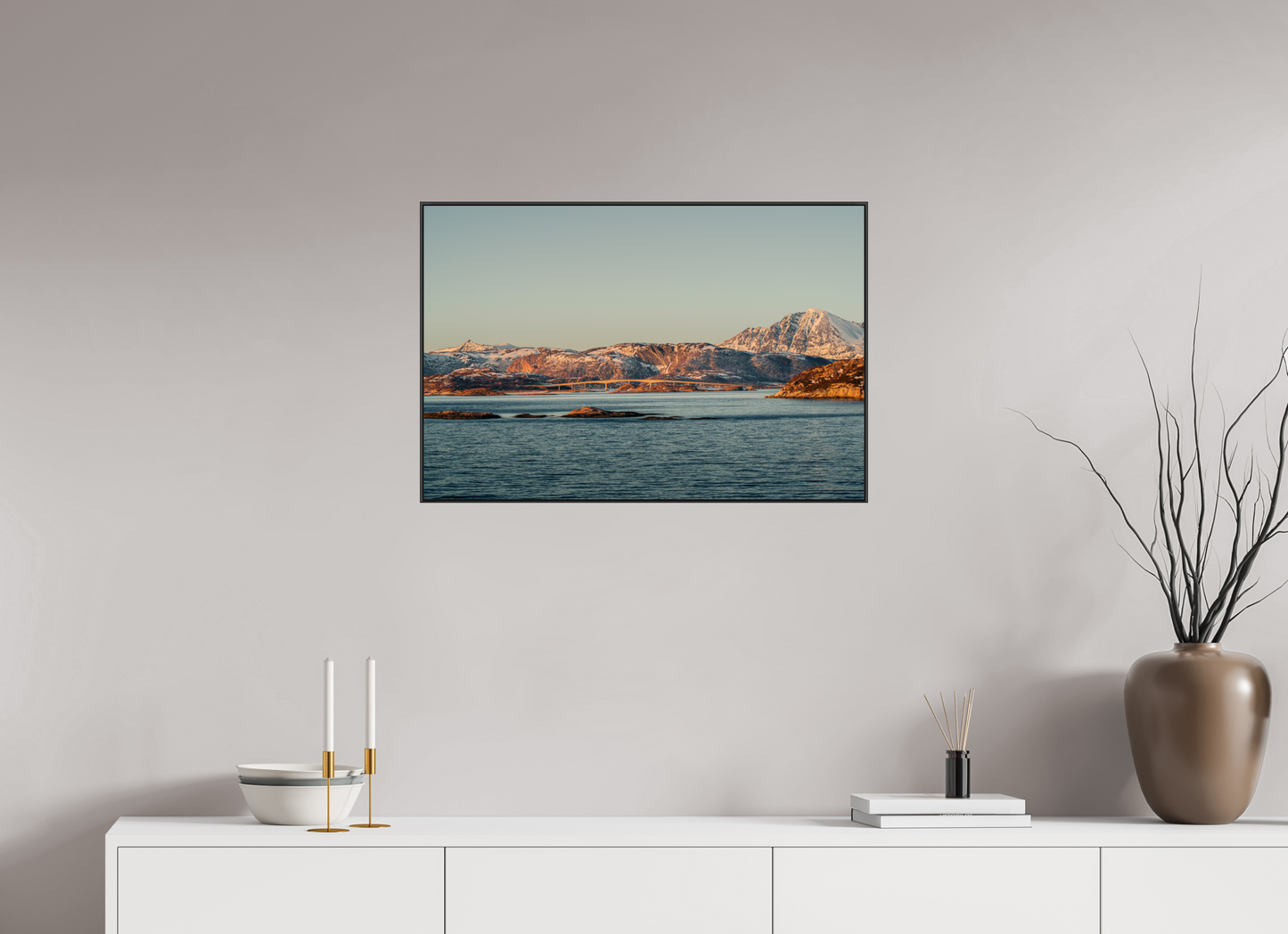 75 x 50 cm, Frame Aluminum Black Acrylic Glass Senja