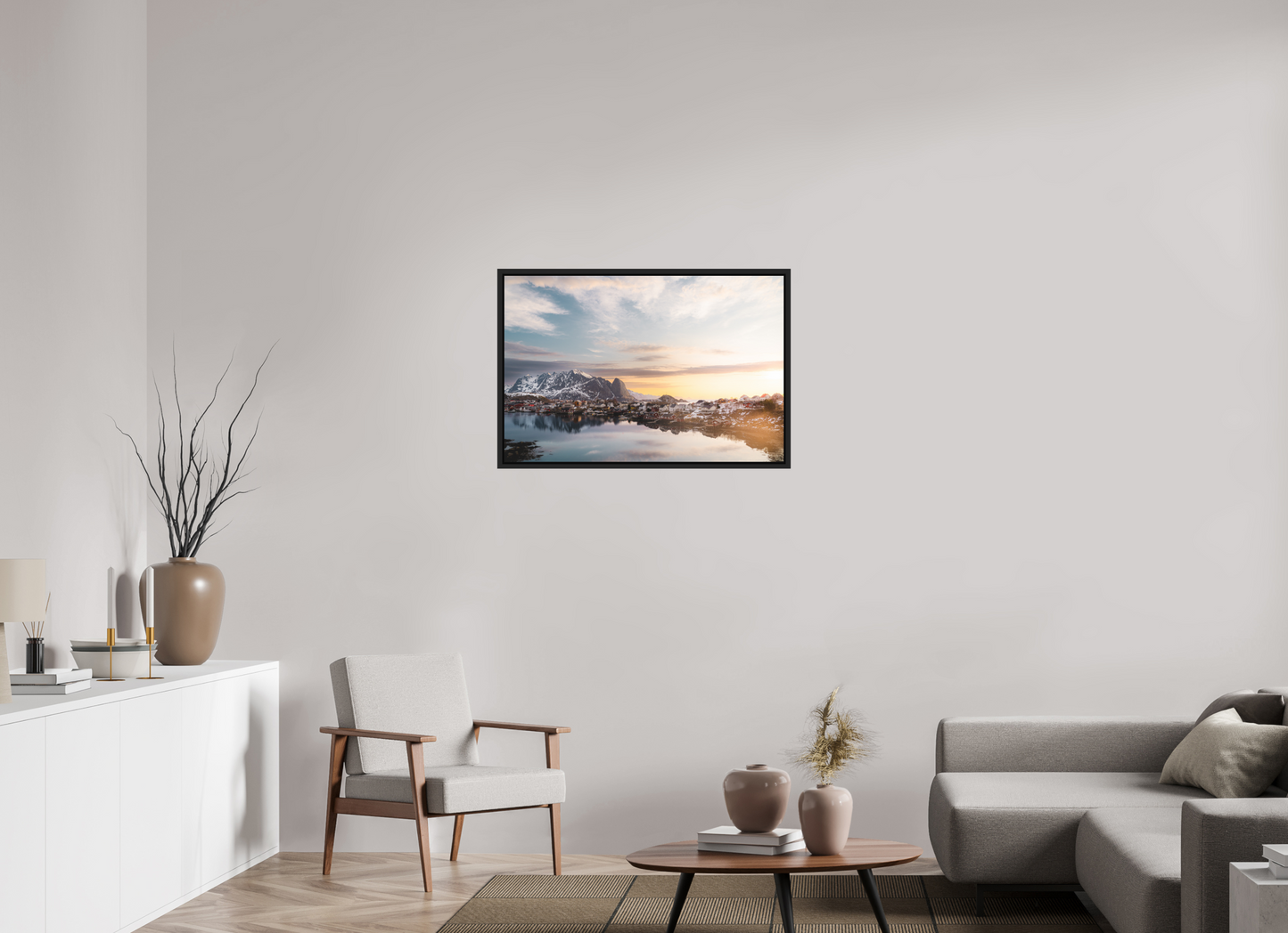 90 x 60 cm, Caisse Américaine Noir Mat Reine III