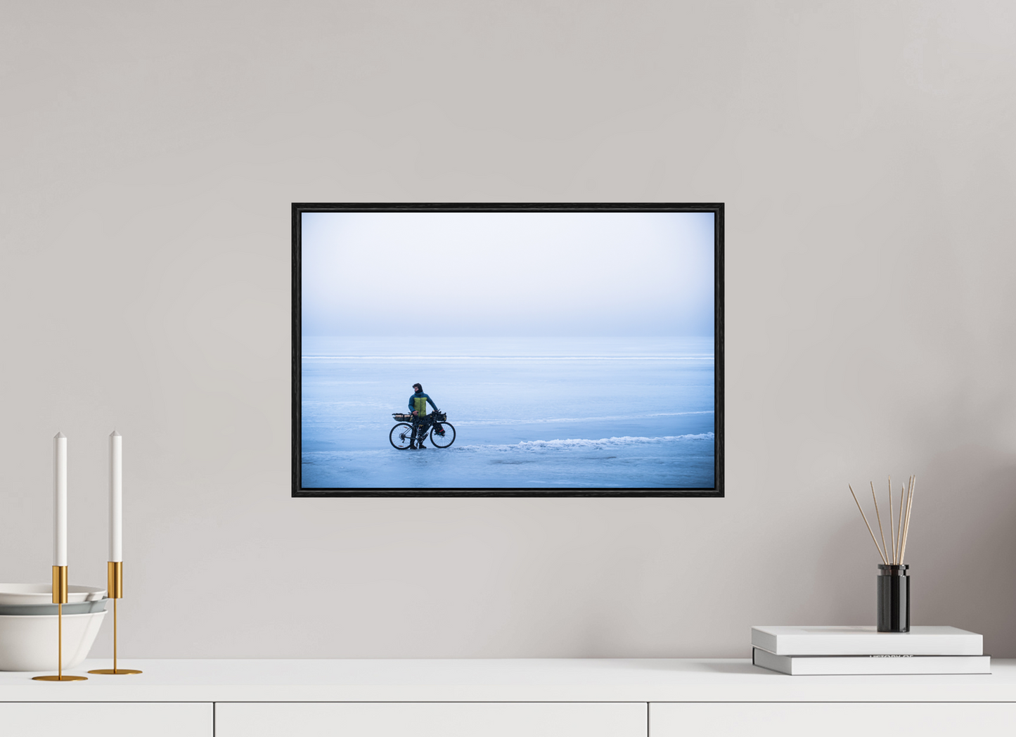 45 x 30 cm, Wooden Frame Black Oak Acrylic Glass Une page blanche