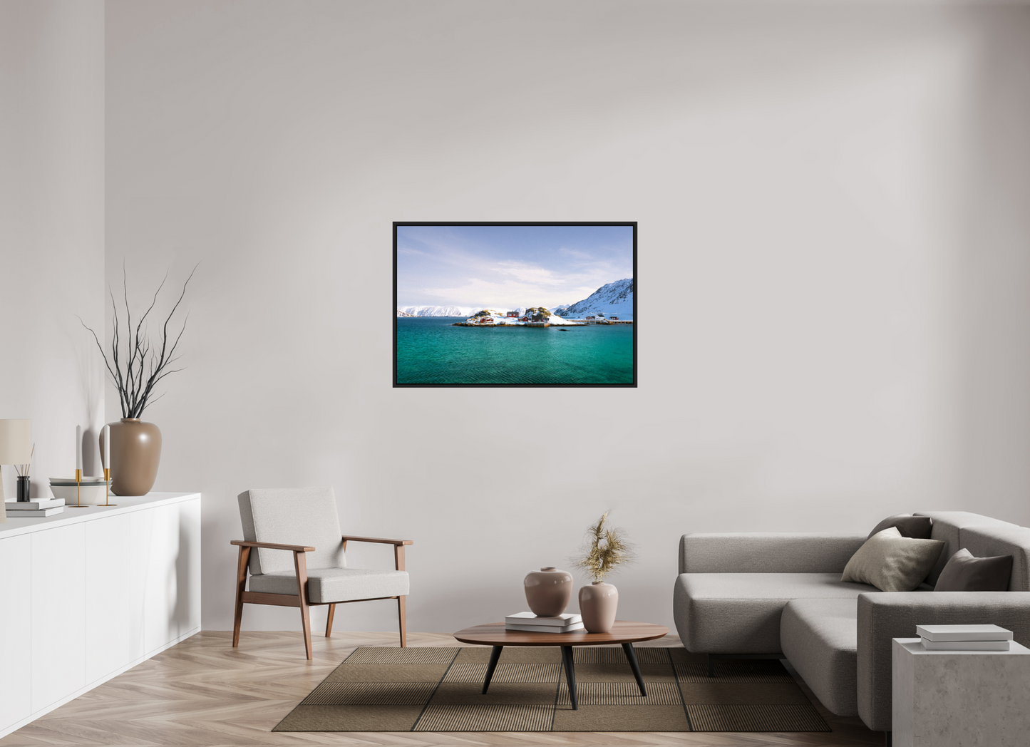 120 x 80 cm, Caisse Américaine Noir Mat Le bout du monde