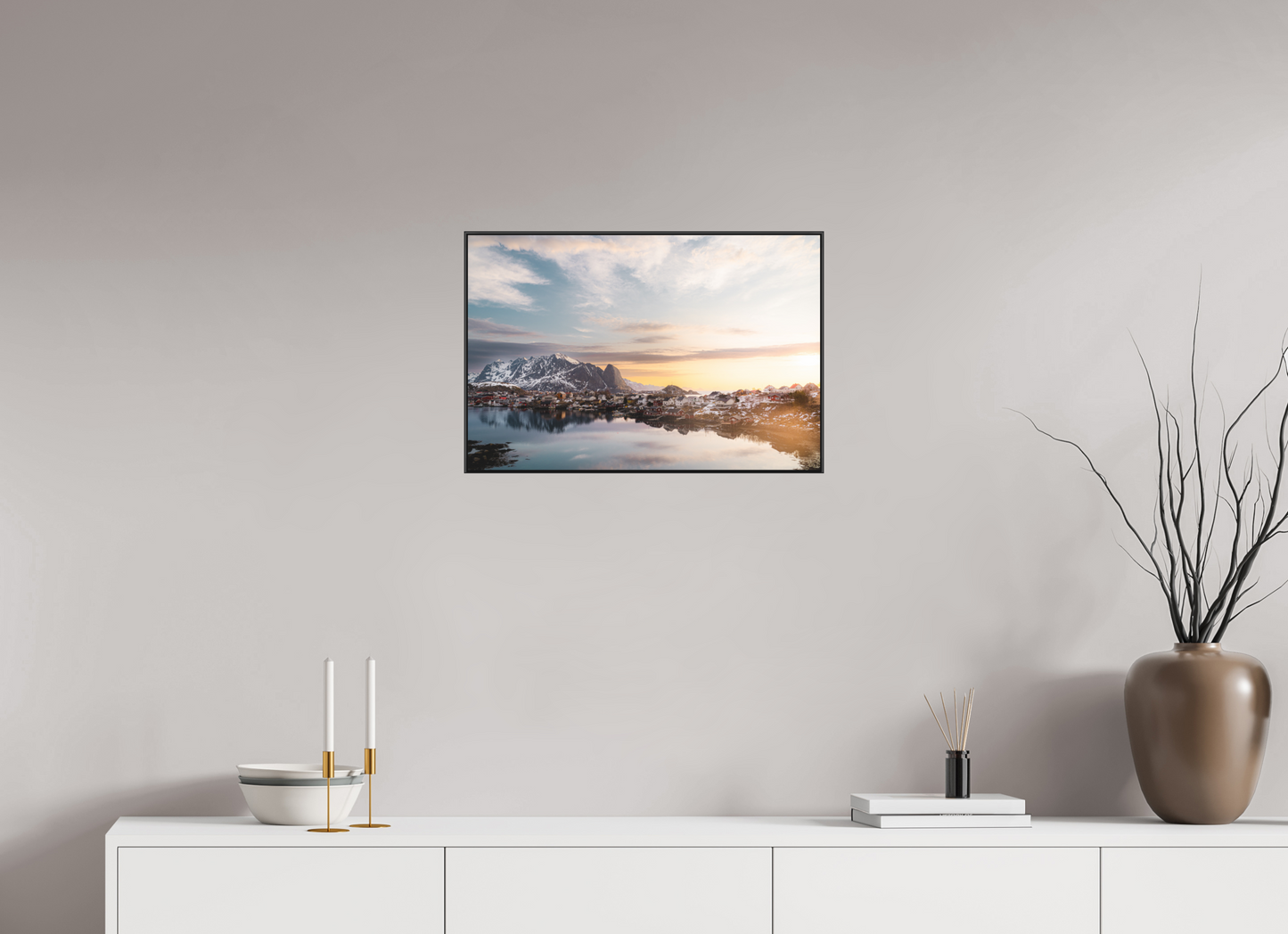 60 x 40 cm, Frame Aluminum Black Acrylic Glass Reine III