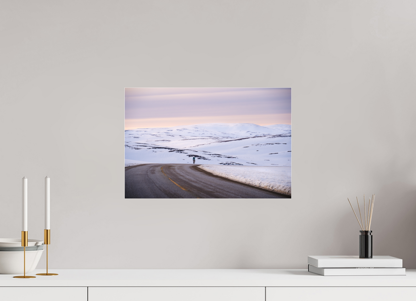 45 x 30 cm, Photo Print Under Acrylic Glass Sur le chemin du retour 2