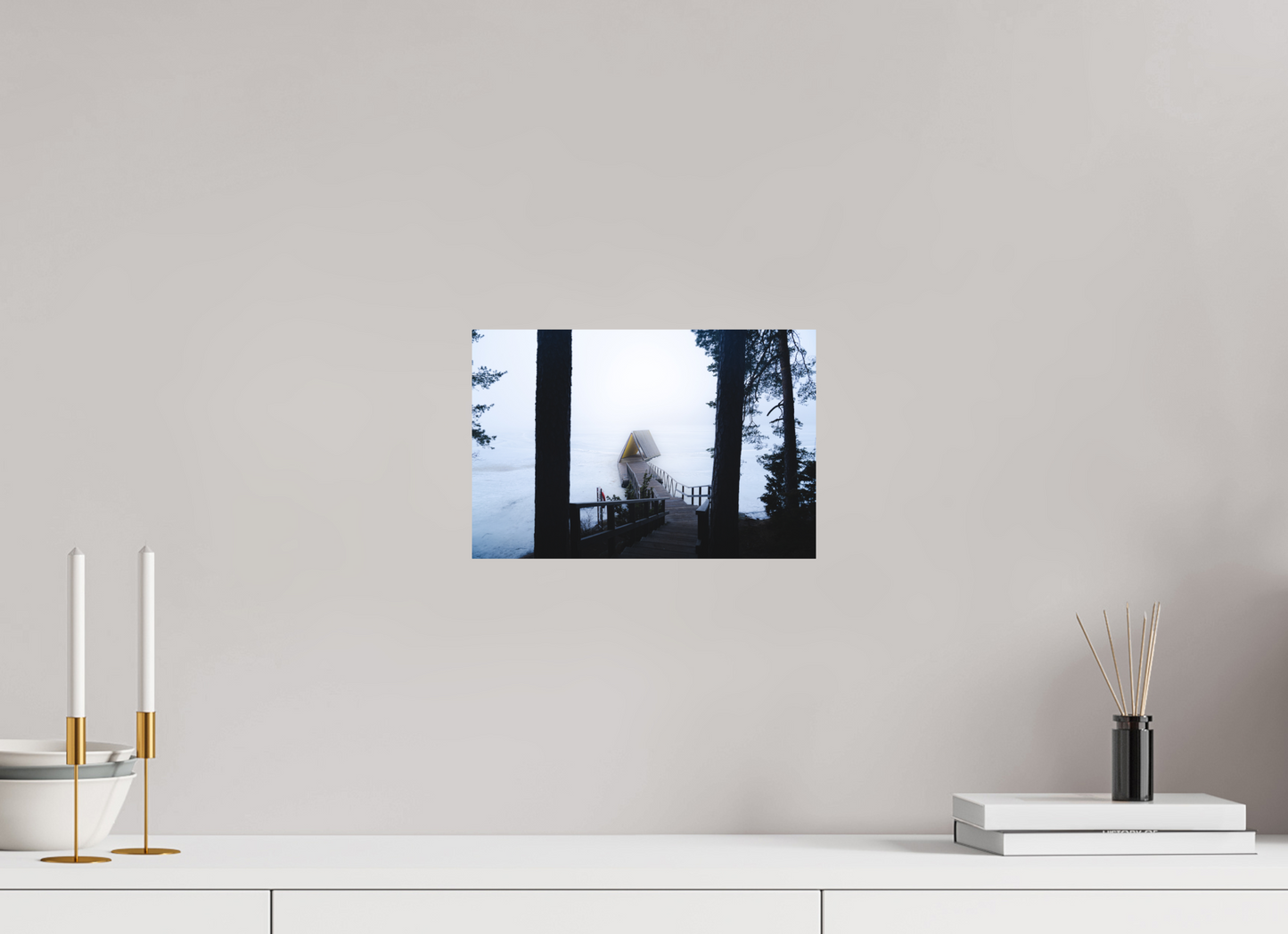 30 x 20 cm, Direct Printing On Aluminum Dibond Refuge d'hiver
