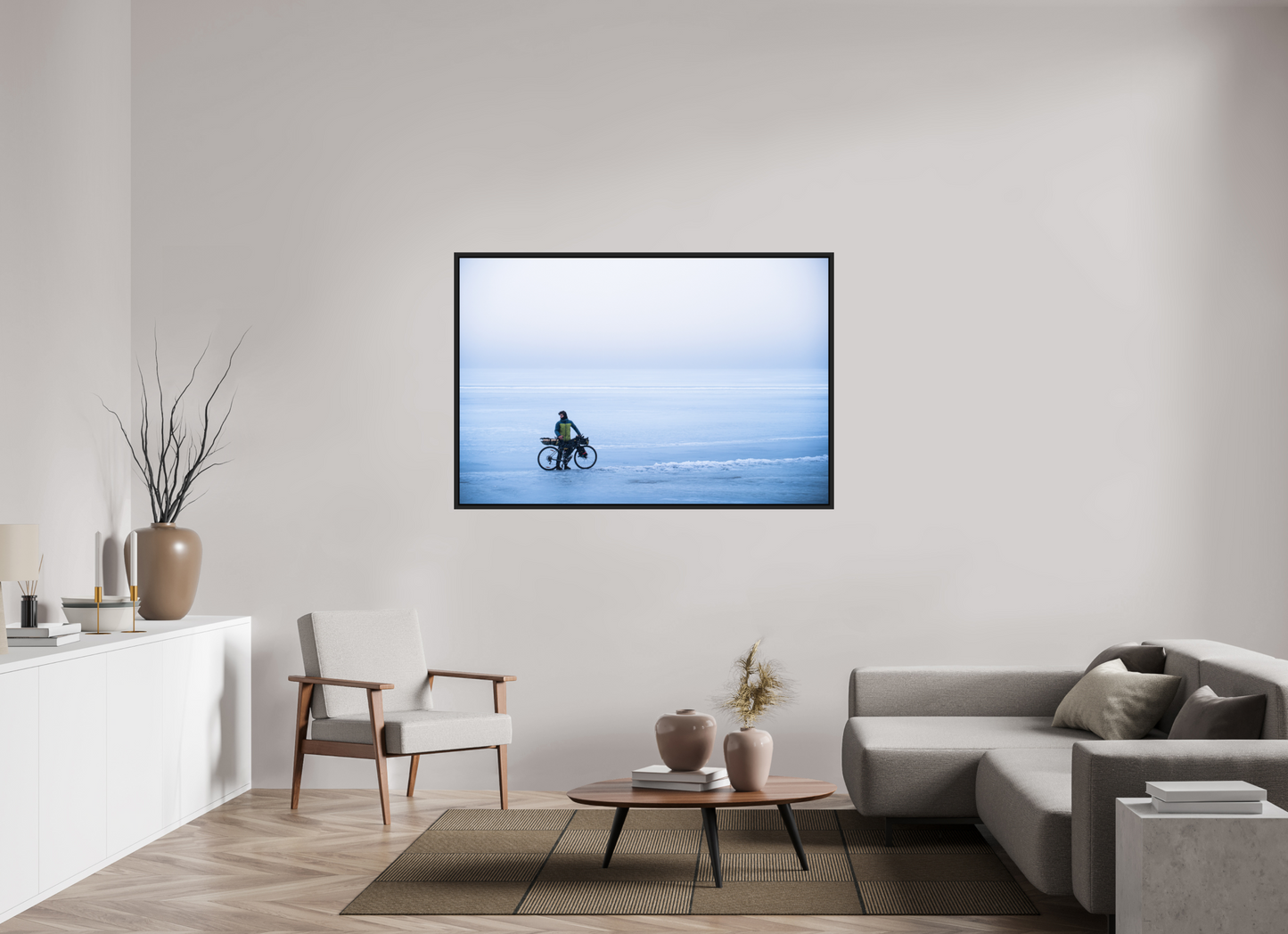 150 x 100 cm, Caisse Américaine Noir Mat Une page blanche