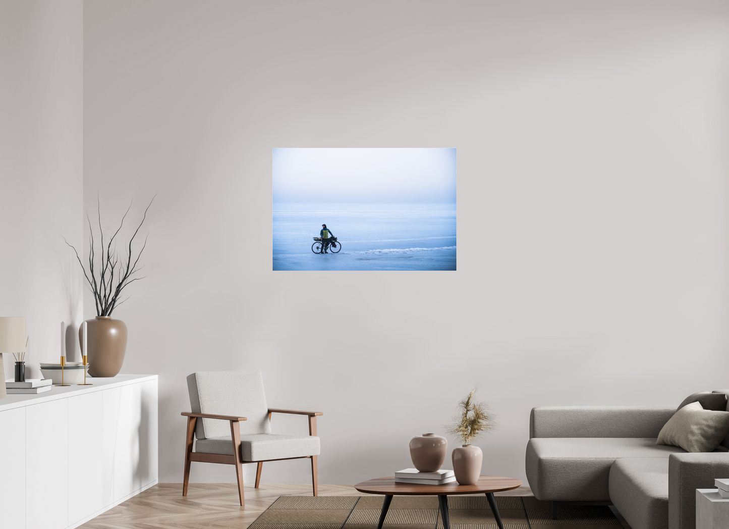 105 x 70 cm, Photo Print Under Acrylic Glass Une page blanche