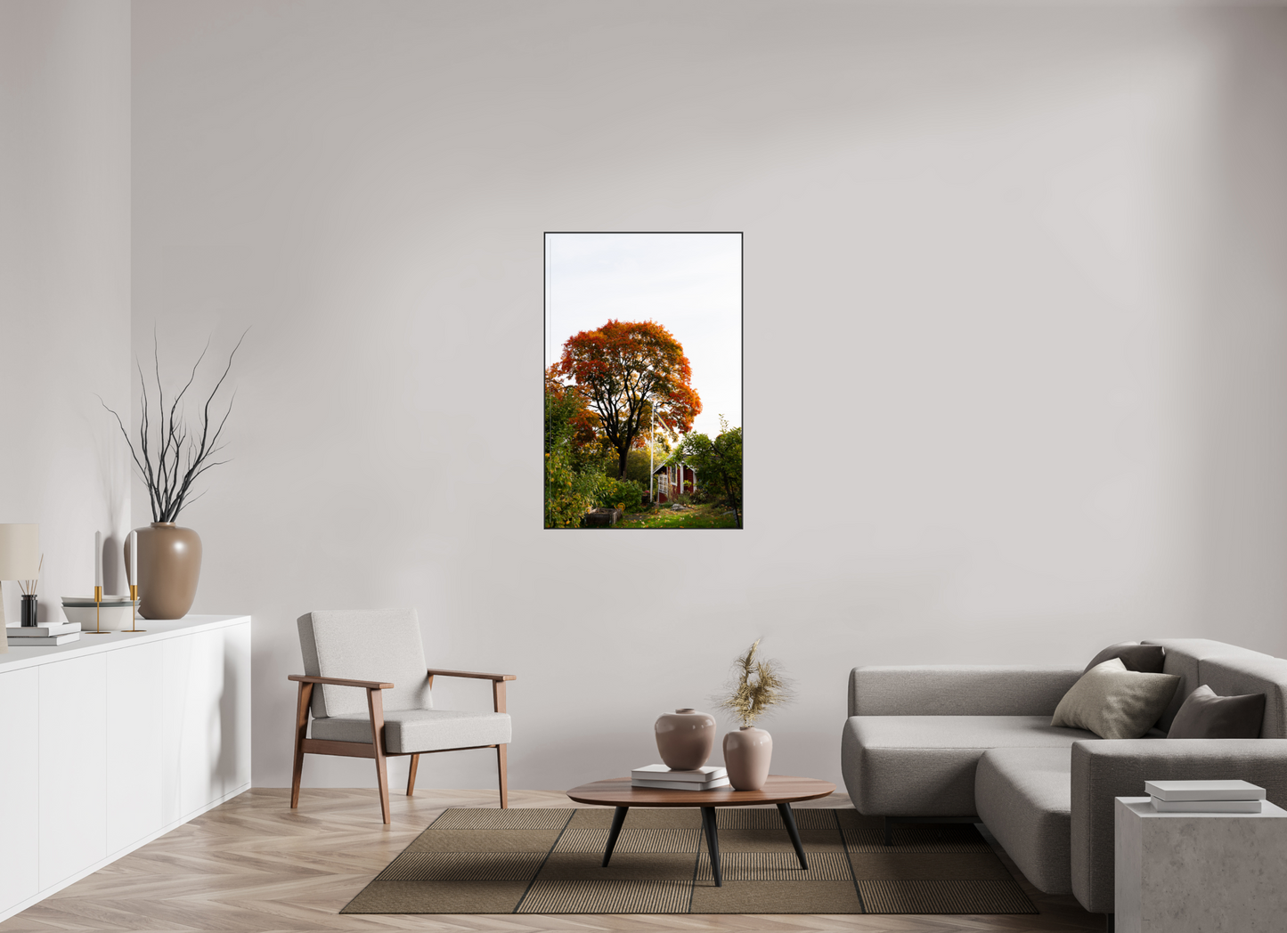 80 x 120 cm, Frame Aluminum Black Acrylic Glass Tantolunden Parc III