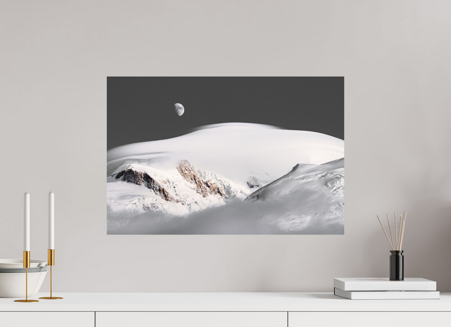 60 x 40 cm, Photo Print On Fuji Crystal DP II Lever de Lune