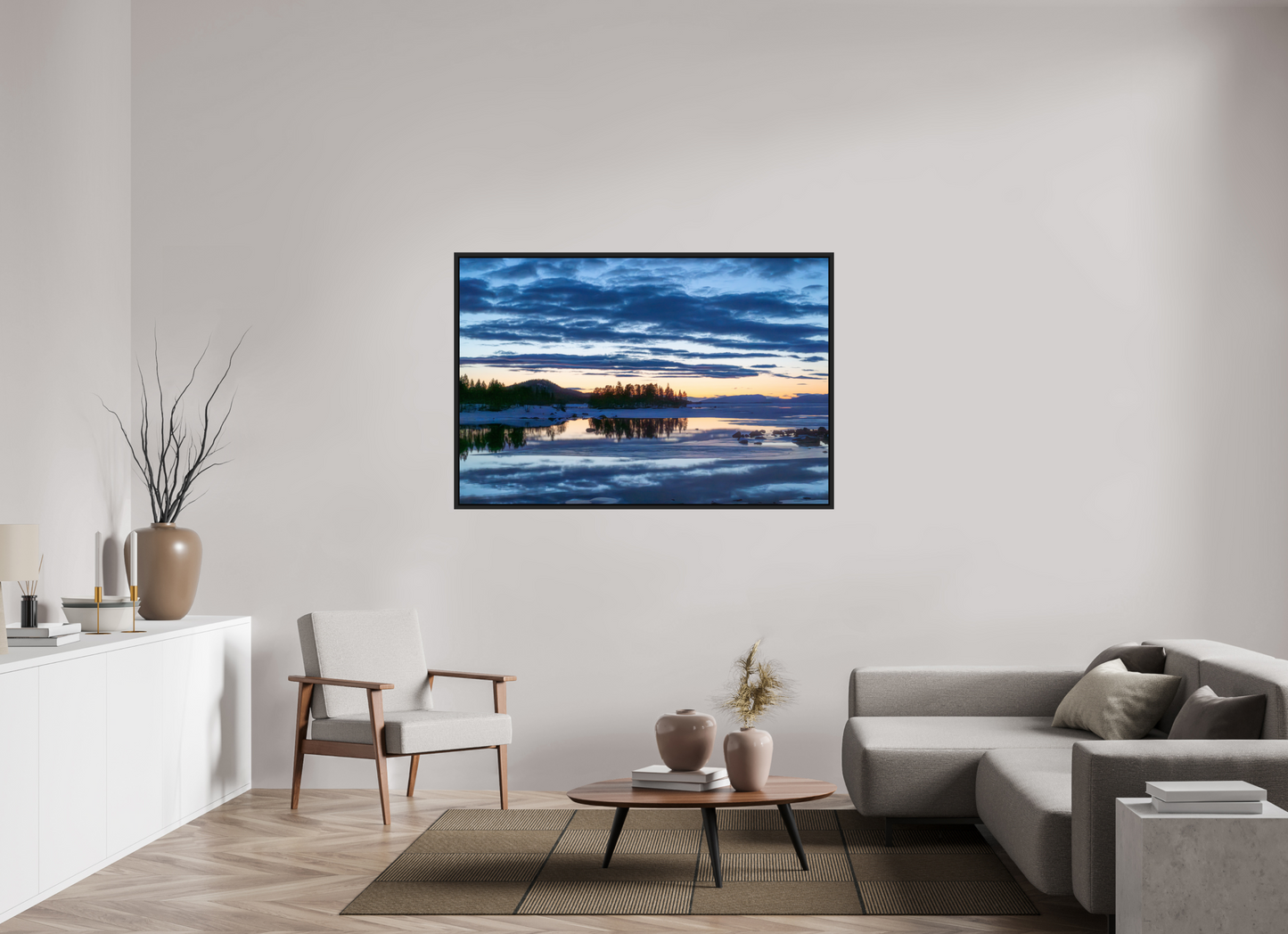 150 x 100 cm, Caisse Américaine Noir Mat Peinture Suédoise