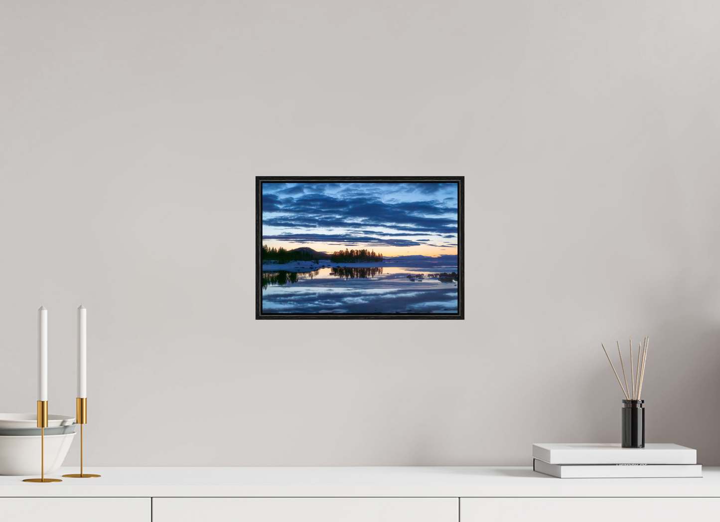 30 x 20 cm, Wooden Frame Black Oak Acrylic Glass Peinture Suédoise