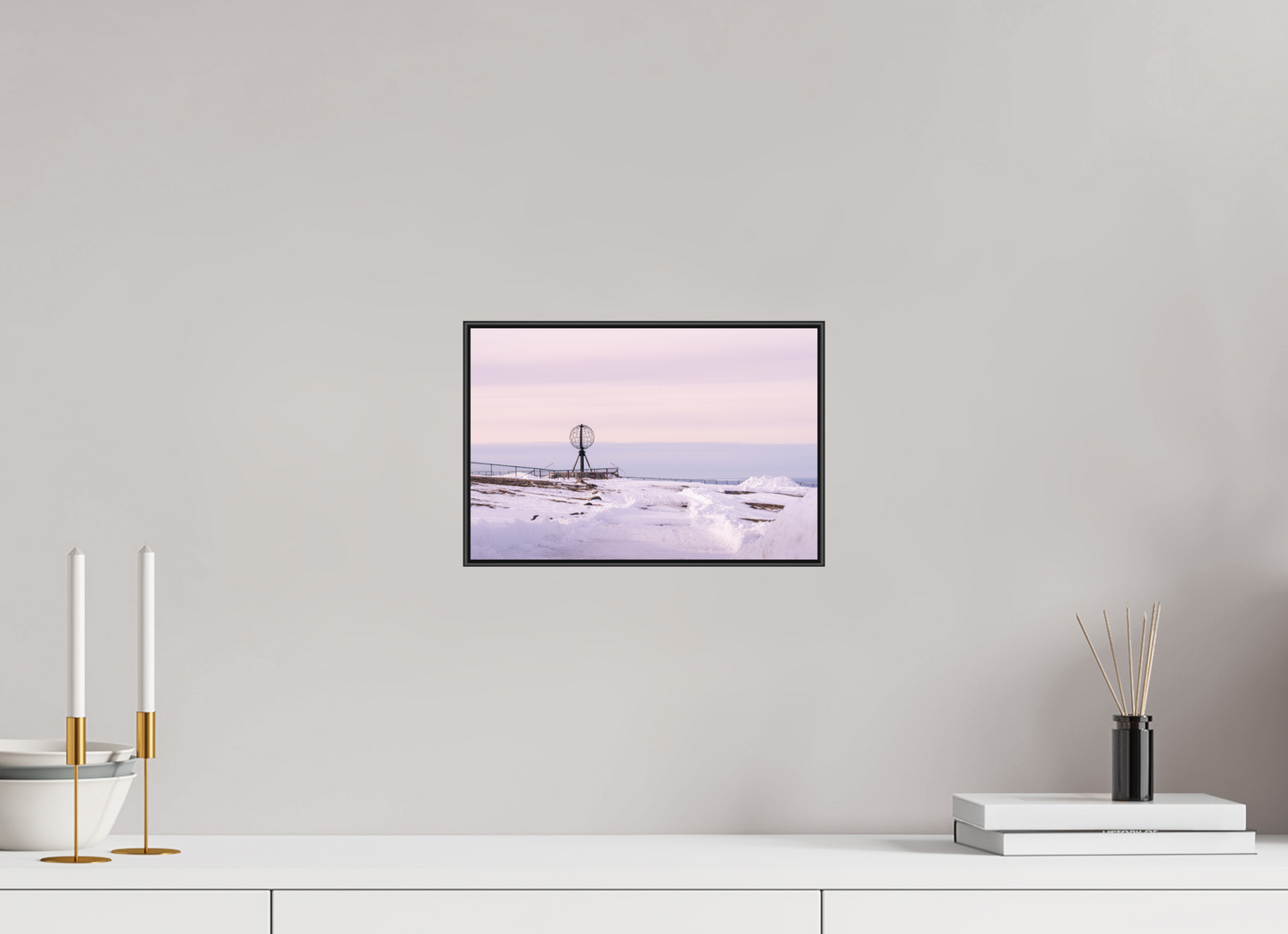 30 x 20 cm, Frame Aluminum Black Acrylic Glass Nordkapp