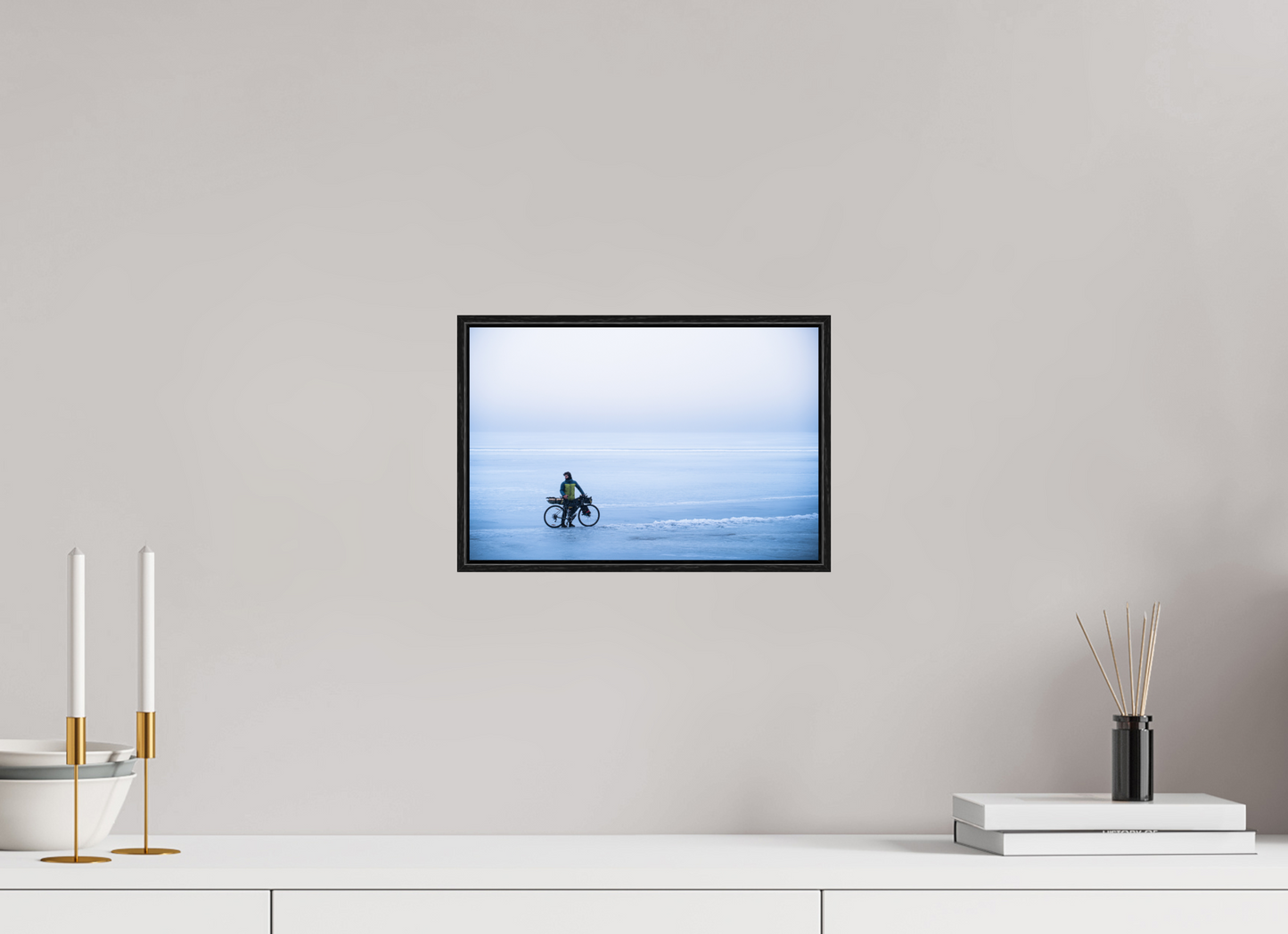 30 x 20 cm, Wooden Frame Black Oak Acrylic Glass Une page blanche