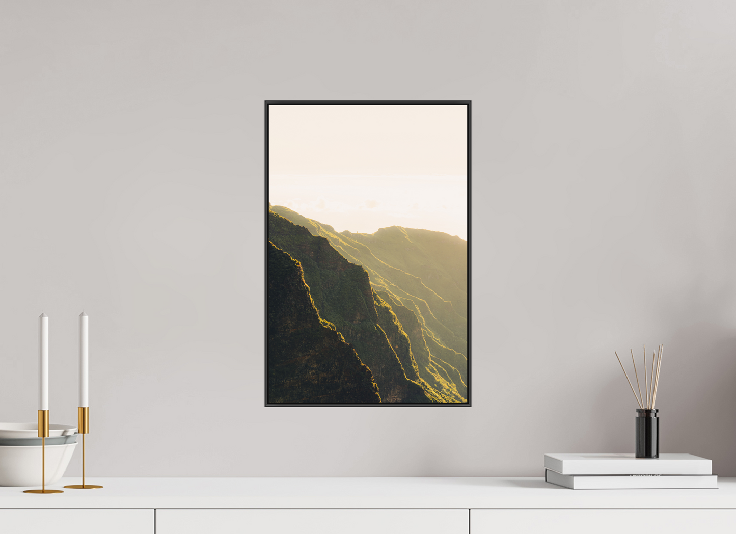 30 x 45 cm, Frame Aluminum Black Acrylic Glass Verada da Ilha