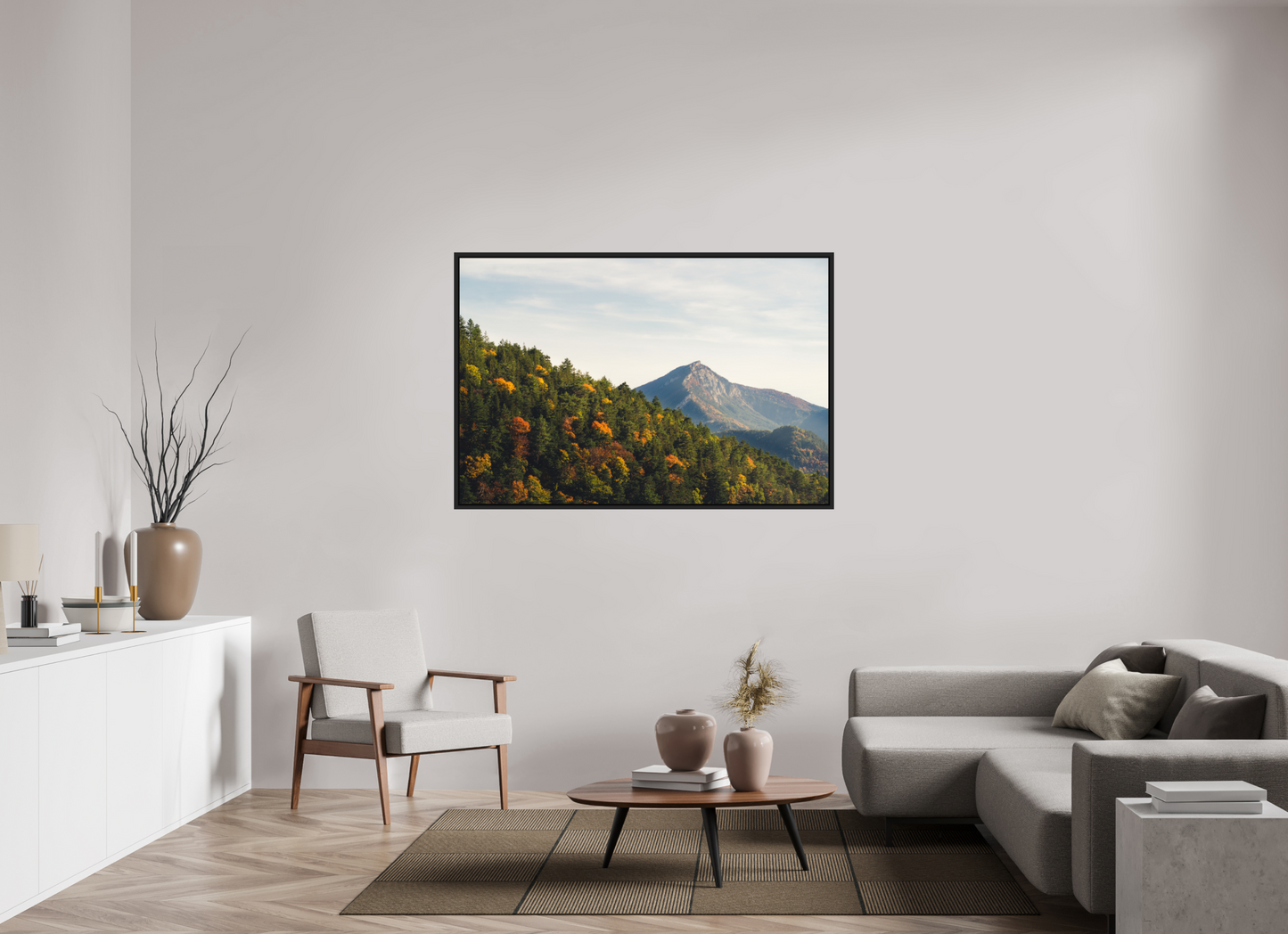 150 x 100 cm, Caisse Américaine Noir Mat Le Diois en Automne