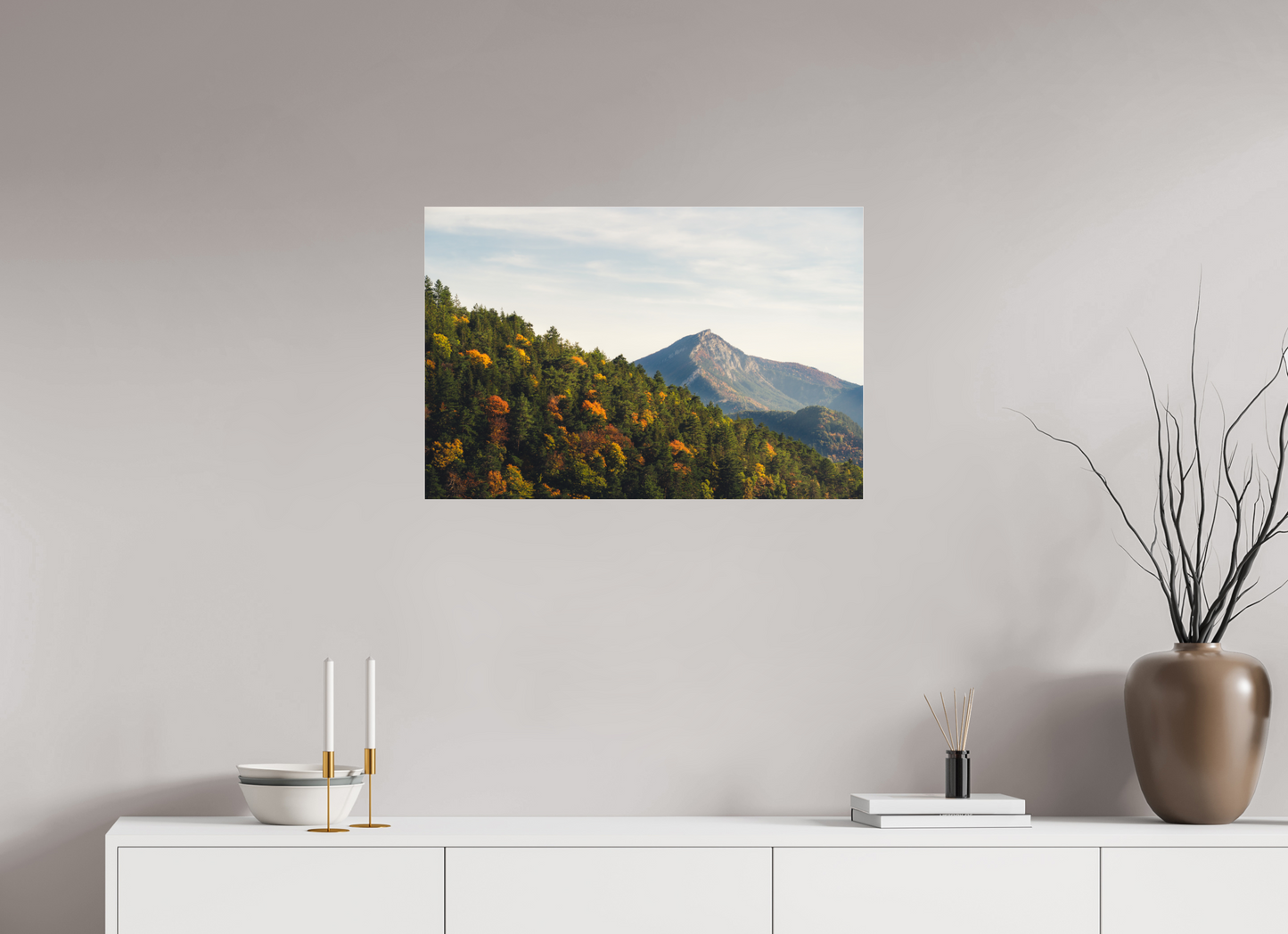75 x 50 cm, Photo Print Under Acrylic Glass Le Diois en Automne
