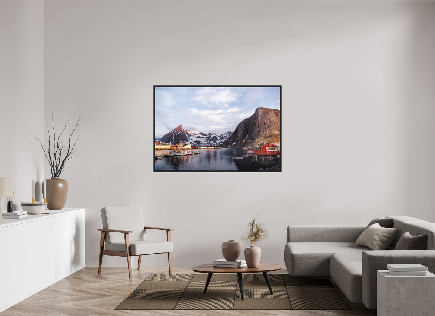 150 x 100 cm, Caisse Américaine Noir Mat Reine I