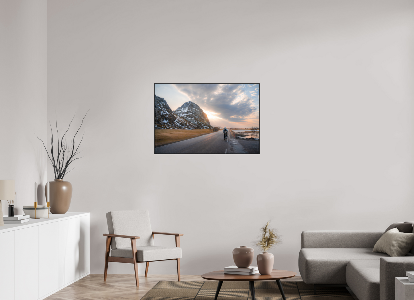 105 x 70 cm, Frame Aluminum Black Acrylic Glass One Way