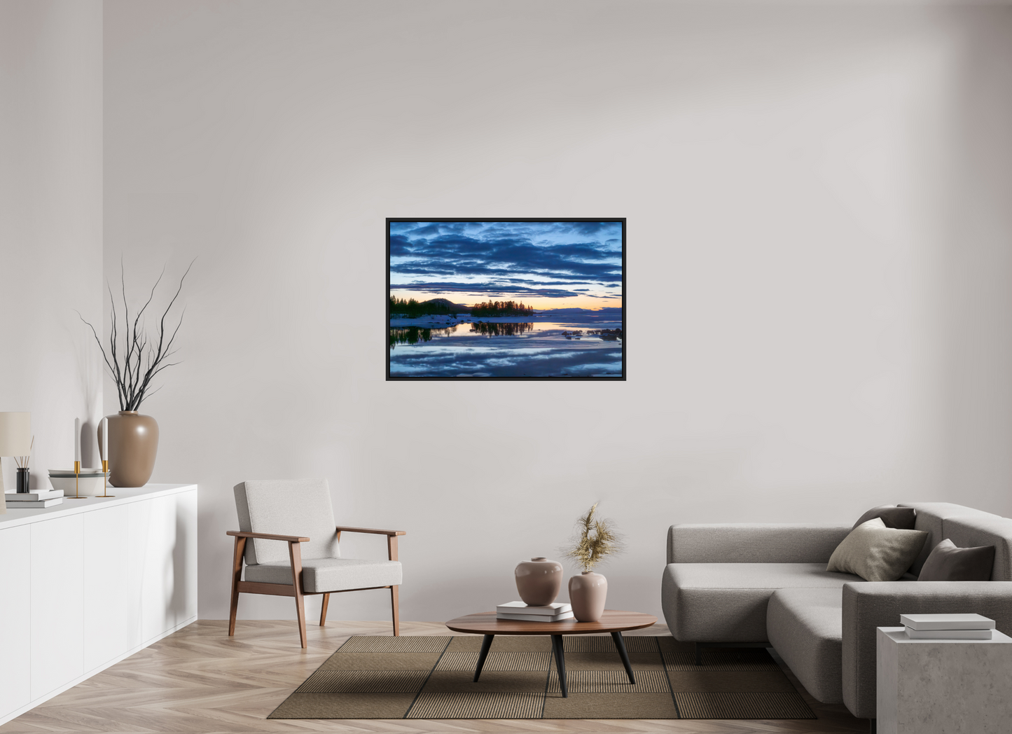 120 x 80 cm, Caisse Américaine Noir Mat Peinture Suédoise