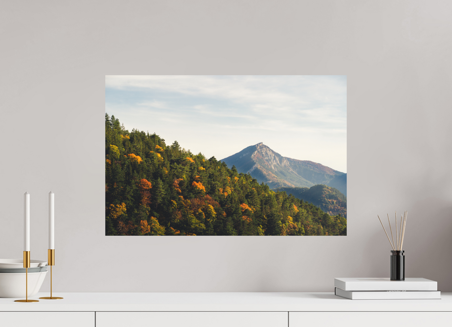 60 x 40 cm, Direct Printing On Aluminum Dibond Le Diois en Automne