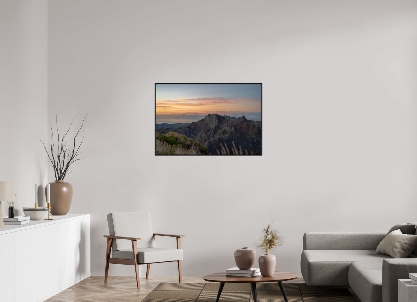 105 x 70 cm, Wooden Frame Black Oak Acrylic Glass Pico do Arieiro