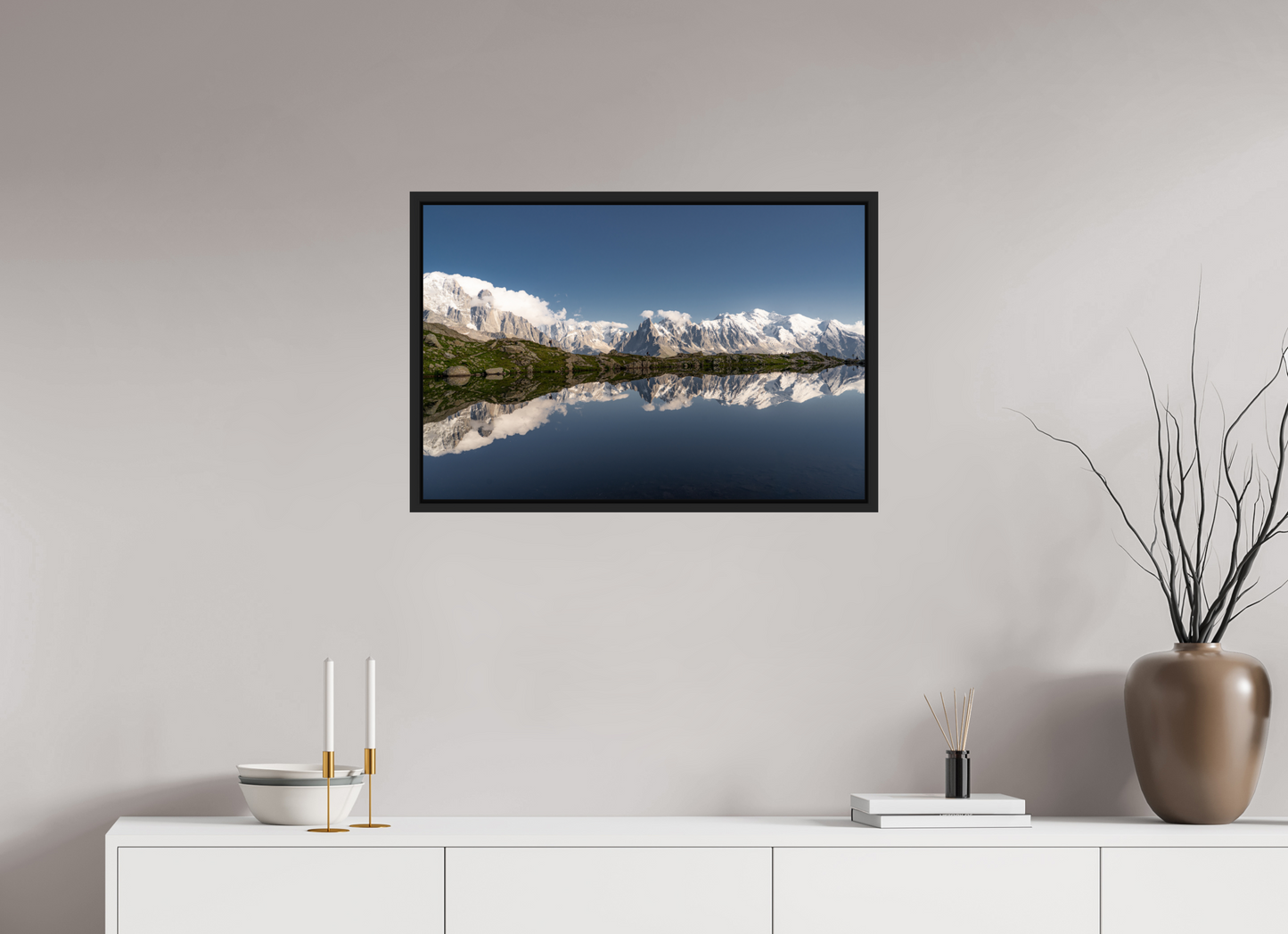 75 x 50 cm, Caisse Américaine Noir Mat Lacs de Chéserys